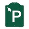 Signmission PWith Up Arrow Pointing Left, Green & White Aluminum Architectural Sign, 18" x 24", GW-1824-23510 A-DES-GW-1824-23510 - alternate 1